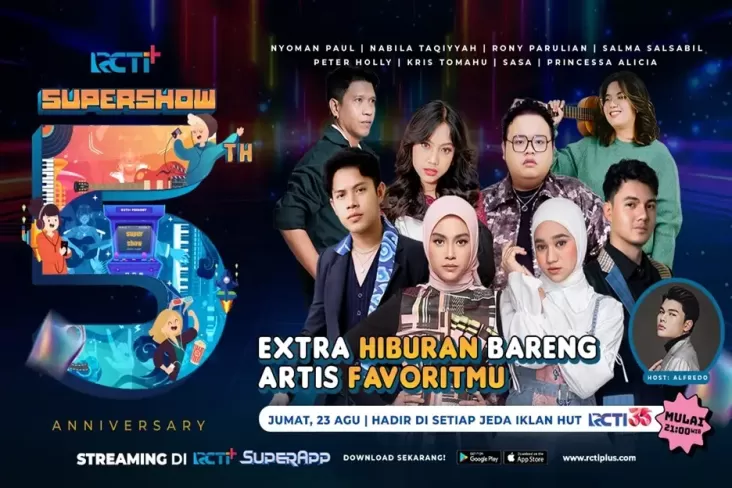 RCTI+ Supershow 5th Anniversary, Sajikan Hibur Extra bareng Artis Favorit